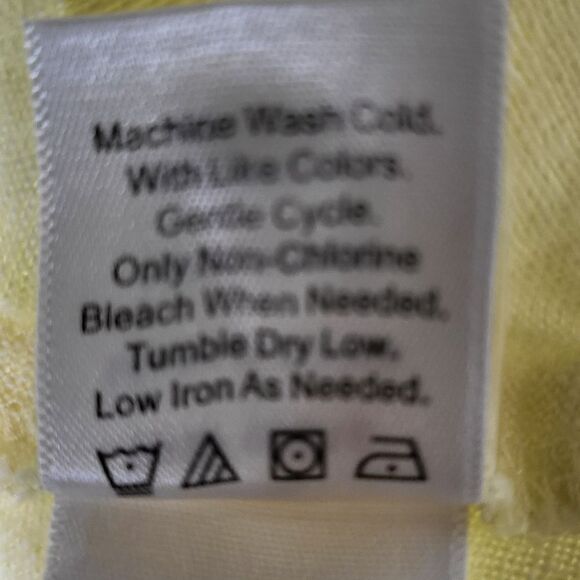 Plus Size Coldwater Creek Yellow Linen Blouse - Picture 9 of 9